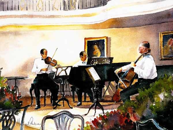 Trio at the Pump Room, Bath