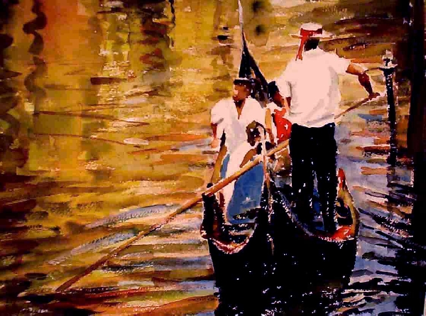 Golden water, Venice