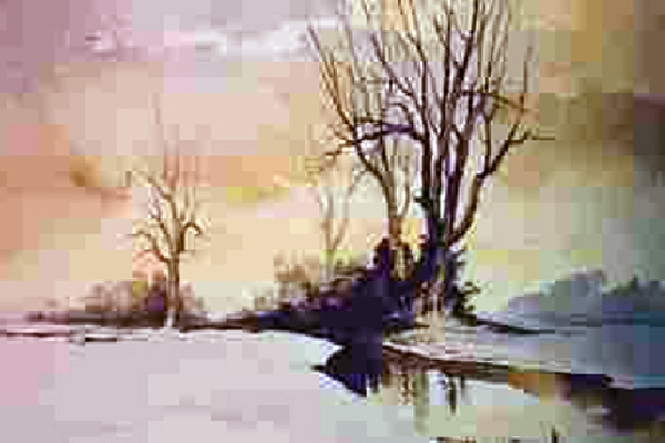 Thr River Nene in winter