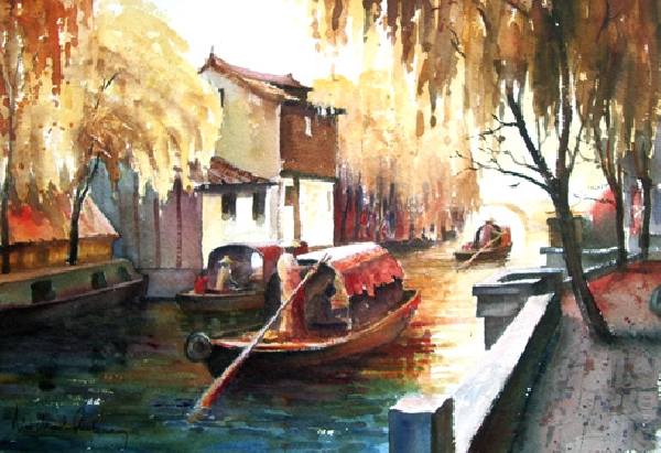 Canal in Zhouzhuang, China