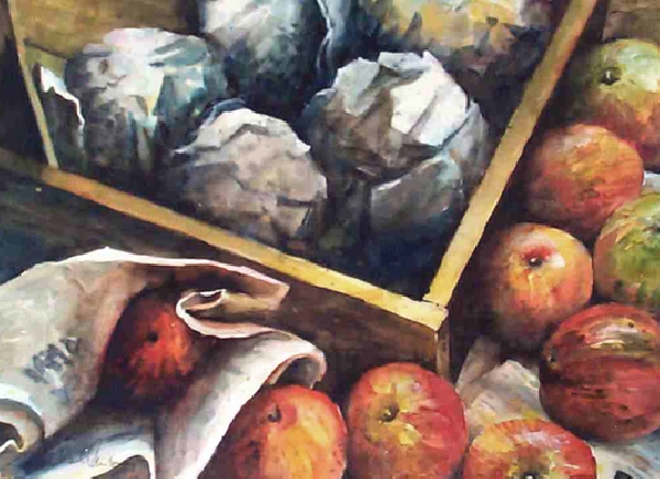 Wrapping apples for winter