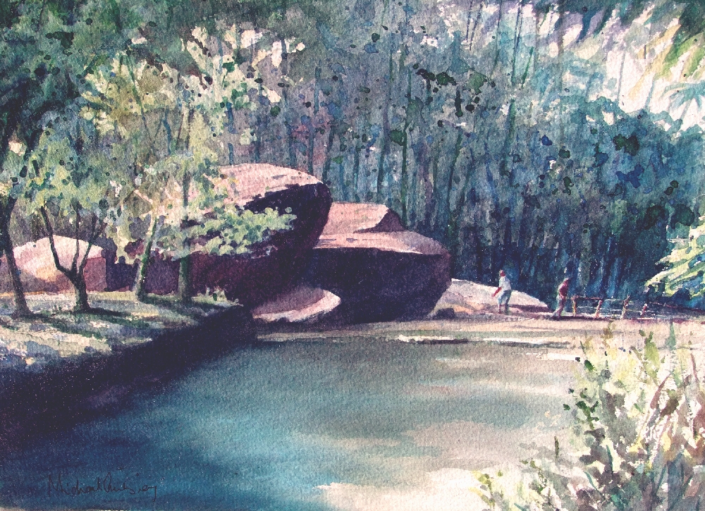 River crossing in Parolem, Goa