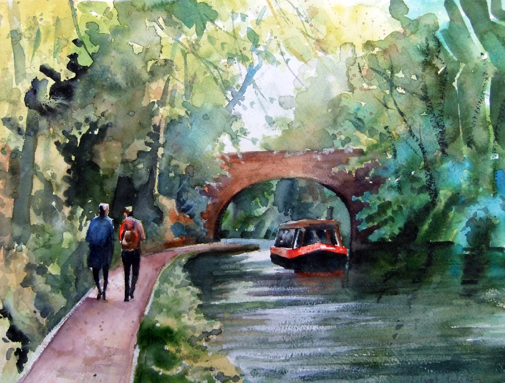 Walk by the canal in Wales