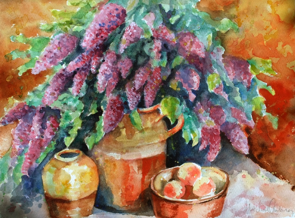 Buddleia in a jar