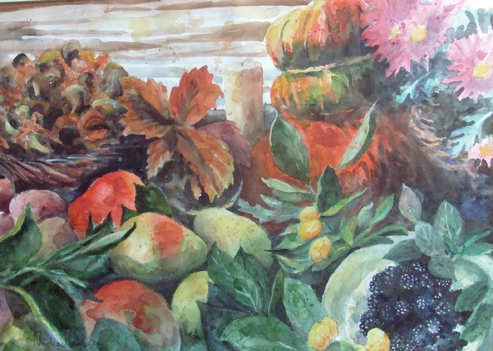 Fruit with a gourd